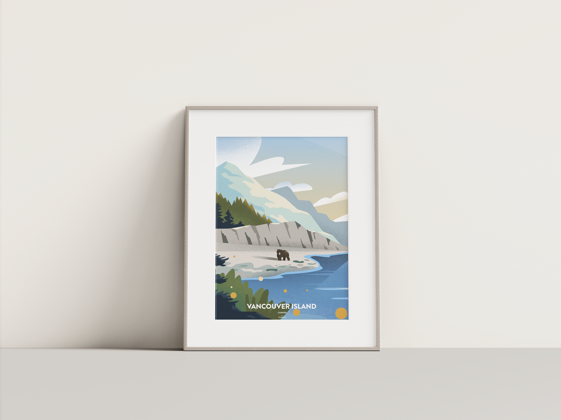 Vancouver Island Art Print | Bear Poster | Canada Travel Art