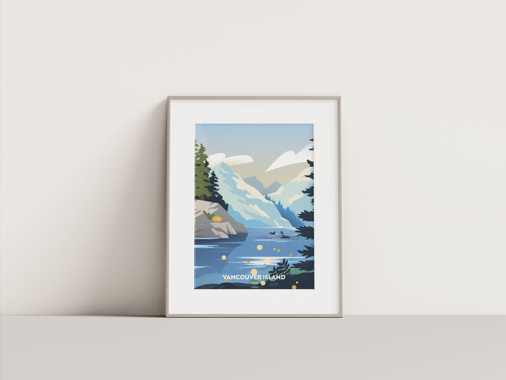 Vancouver Island Art Print | Orca Poster | Canada Travel Art
