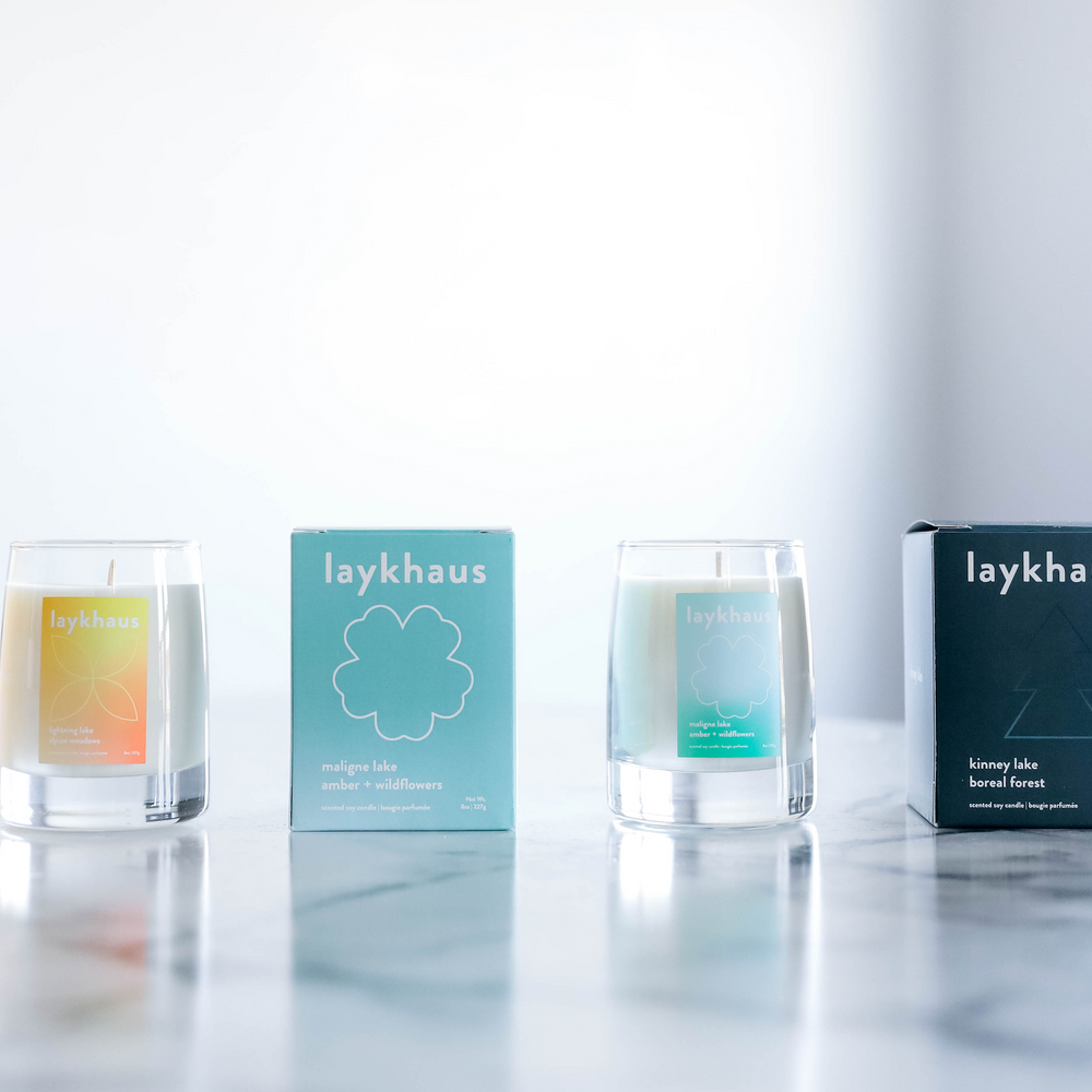 Embrace Sustainability with Our Maligne Lake Amber & Wildflowers Candle - The Perfect Eco-Friendly Gift